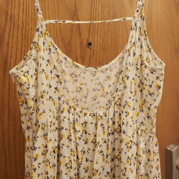 Yellow flower summer dress - Picture 3 of 4